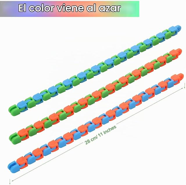 Foto 2 de 6 de Yeefunjoy Paquete de 6 24 Enlaces Wacky Tracks Snap and Click Fidget Toys
