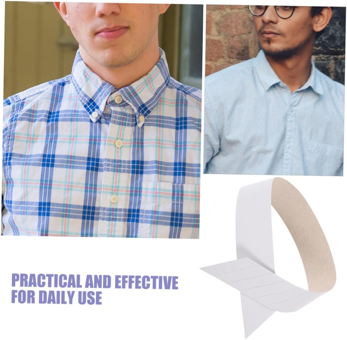 FOMIYES 200pcs Shirt Collar Inserts for Men Paper Collar Stays Protectors for Dress Shirts