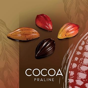 Martellato Polycarbonate Chocolate Mold, Cocoa Pod 52 Millimeters