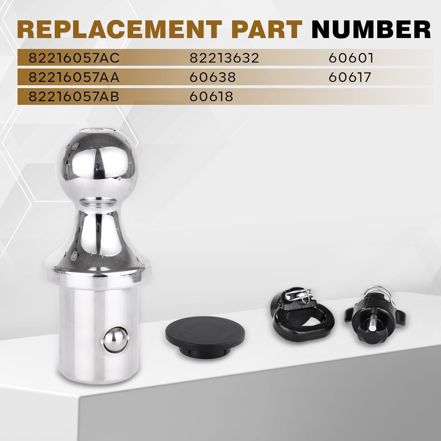 60618 Upgraded Puck System Gooseneck Ball Hitch Kit Compatible with Dodge Ram 2500 3500 2013-2025 2-5/16 Inch Ball 30,000 lbs GTW for Truck Bed with 2 Gooseneck Safety Chain Anchors