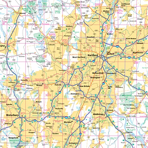 Rand McNally Easy to Read: Connecticut, Rhode Island State Map