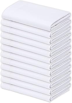 GOLD TEXTILES Bulk Pack of 72 Egyptian Cotton Standard/Queen Size Pillowcases, White T300-22"x32" Fits up-to 20" X30" Pillow- Ideal for use Hotels, Hospitals, School Hostel Pillowcases - 72 Pack
