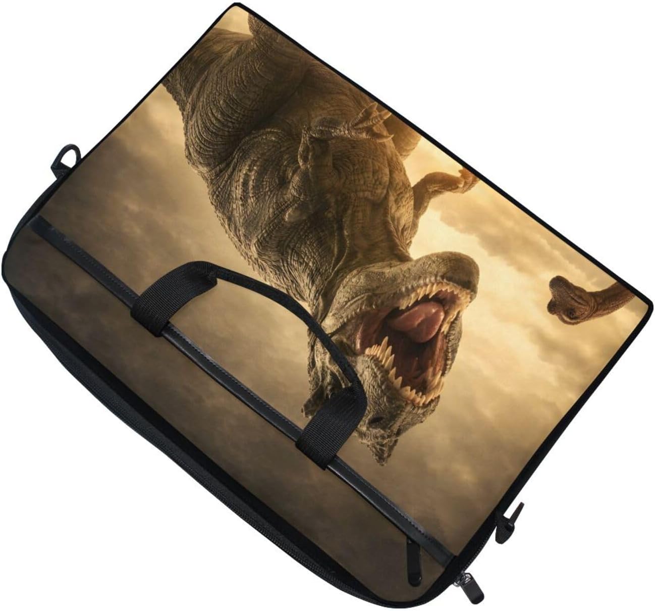 MRMIAN Tyrannosaurus Dinosaur T-Rex Laptop Case Bag Sleeve Portable/Crossbody Messenger Briefcase Convertible w/Strap Pocket for Macbook Air/Pro Surface Dell ASUS hp lenovo 15-15.4 inch