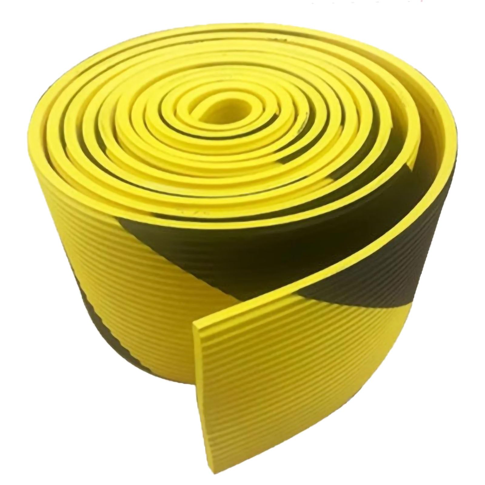 Protectores De Esquinas Alta Resistencia 196,9in/5m, Tira Protección Goma NBR Ensanchada con Advertencia Amarilla Negra, Acolchado Adhesivo Anticolisión Maquinaria, Talleres Y Espacios Comerciales