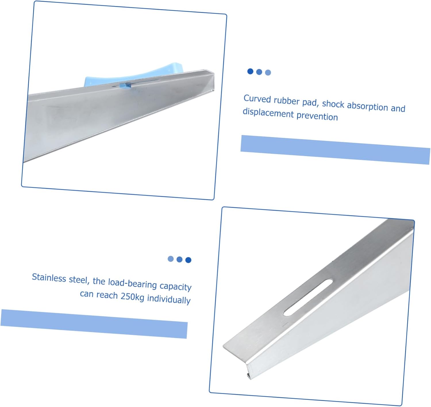 Uonlytech 2pcs Stainless Steel Storage Rack Water Heater Accessories Stand Easy Install Wall Mount