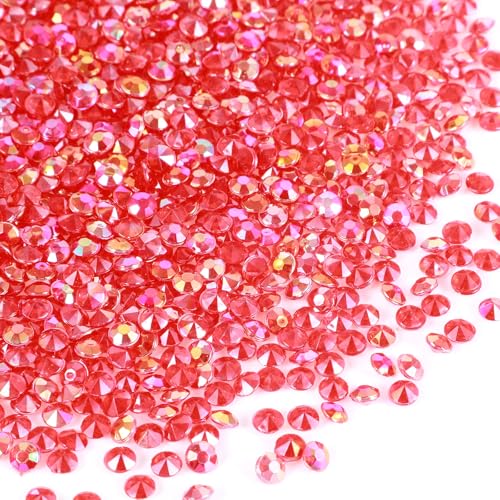 Prasacco 2000PCS 4.5mm Clear Acrylic Diamond Rhinestones, Vase Fillers Glass Beads, Wedding Table Scatter Crystals for Centerpiece Decorations, Bridal Shower Party