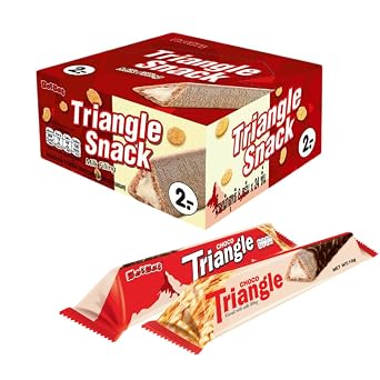 Triangle Snack Milk Filling Crispy Biscuit Wafer Cream Snack Multipack Box (24Pack, 156G)