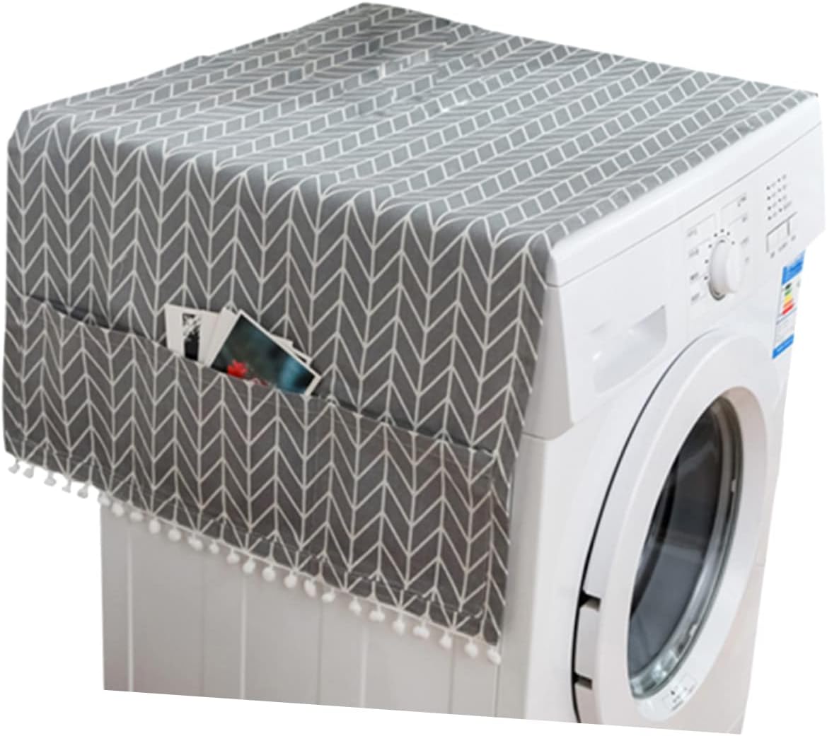 Fashion Gray Arrow Washing Machine Cover Breathable and Laundry Protector for Standard Washers and Refrigerators Nordic Design Home