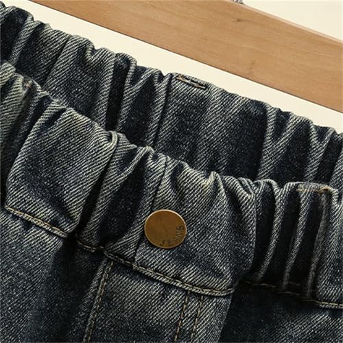 Girls Baggy Wide Leg Cargo Jeans High Waist 𝐅𝐥ap Pocket Trousers Kids Straight Leg Streetwears with Multi Pokets2
