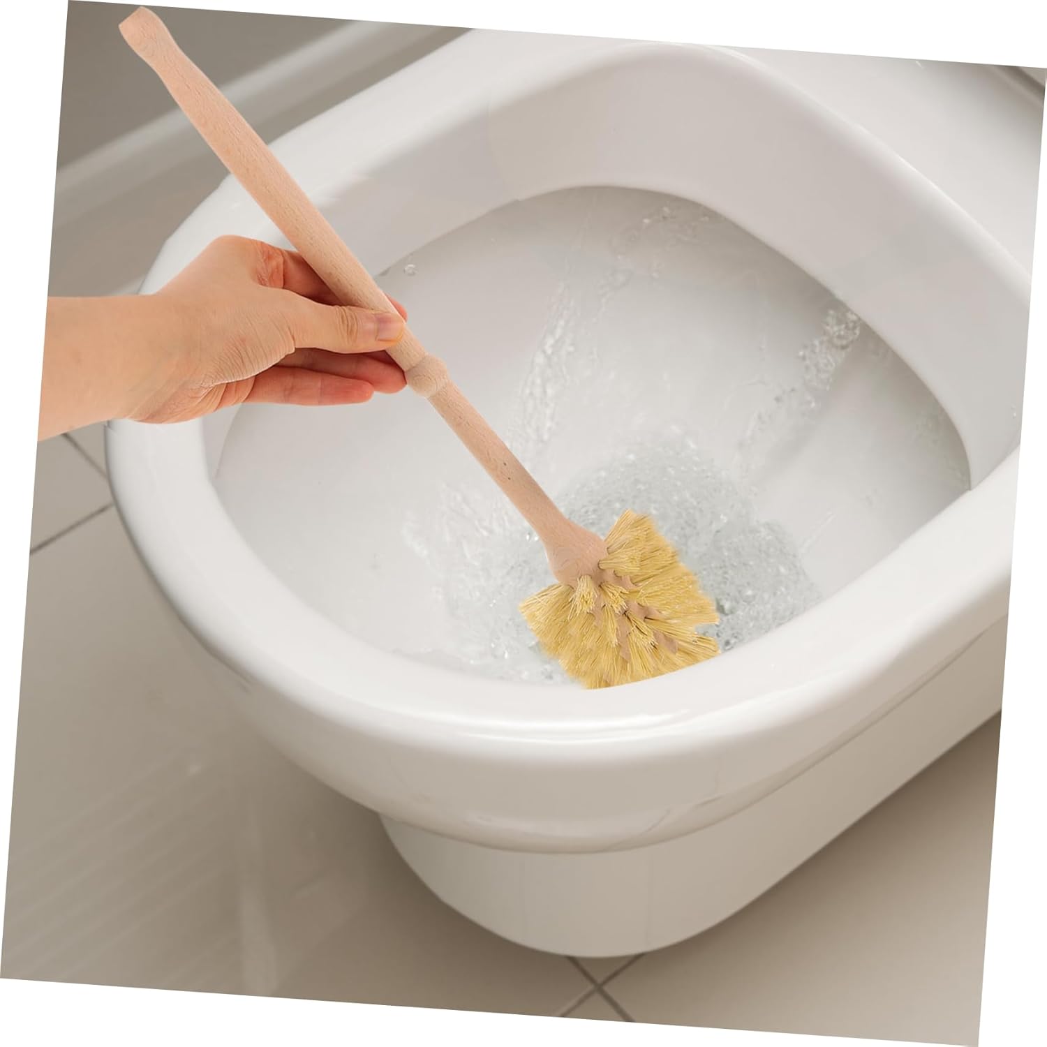 1set Toilet Cleaning Brush with Base Handle Design for Easy Cleaning Soft Bristle Brush Suitable for Bathroom Hotel Office and More