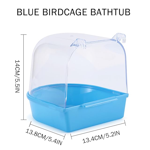 Foto 2 de 6 de Sertay Baño de Loros, 13.8 * 13.4 * 14cm Baño de Pájaros, Accesorios para Jaulas de Pájaros, para Gatos