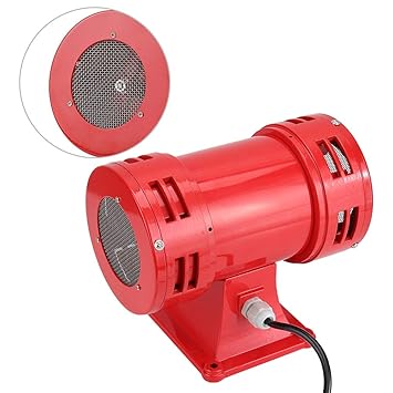 Wedinard 10,000 Rpm MS-490 Alarm Horn, Loudspeaker, Red As Well As Farm, Security Alarm Transmission for Cranes, Ships, Fire Alarm Systems (220-240V)