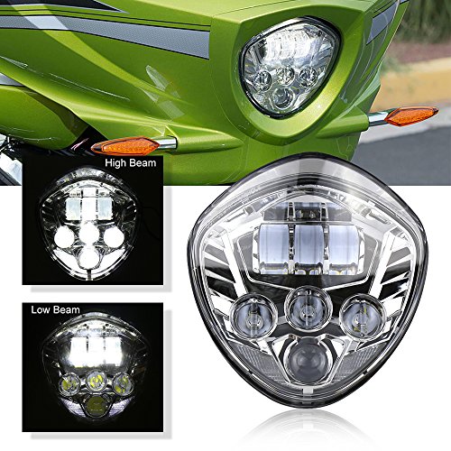Chrome LED Motorcycle Headlight For Victory Cross Country Kingpin Vegas Victory Motorcycle Headlight Accessory LED Motorcycle Lights Victory Motorcycles Cross Country Series