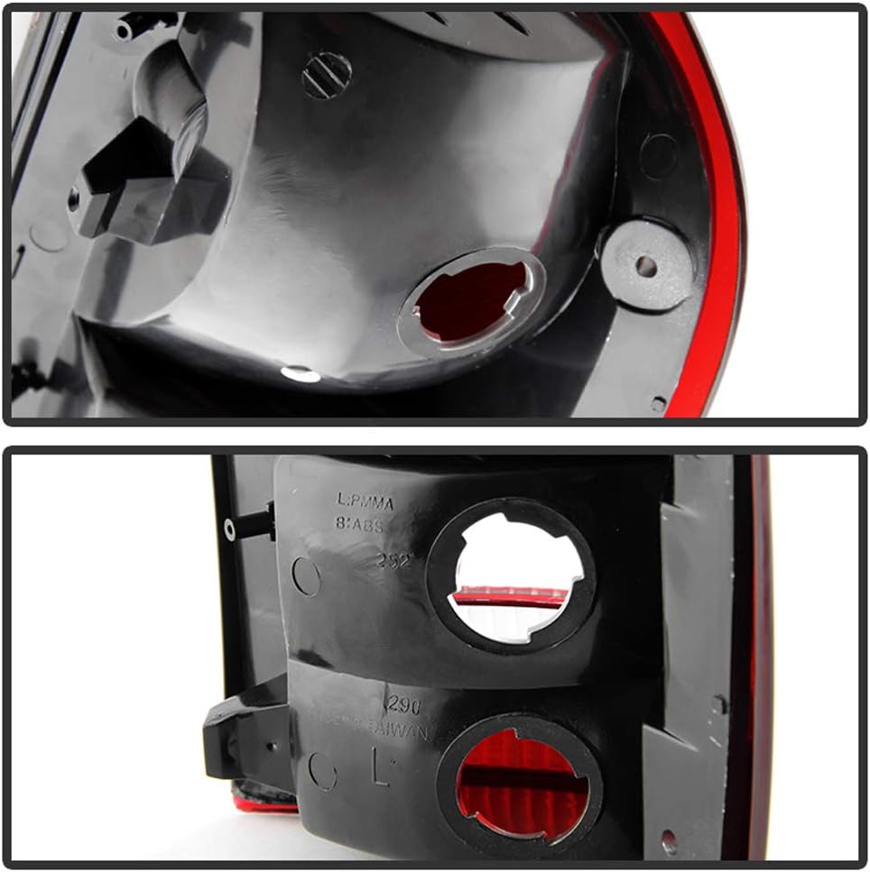 ACANII - For Red Smoke 1993-1997 Ford Ranger Tail Lights Lamps Aftermarket 93-97 Left+Right