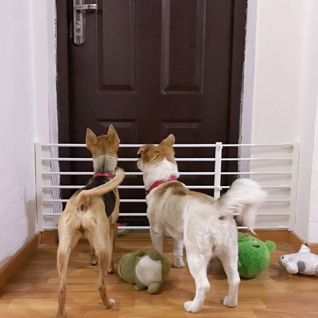 Indoor Fence Safety Door Pet Fence Adjustable Plastic Dog Fence, Nail-Free Stair Guardrail, Indoor Safety Adjustable Safety gate(Length 56-90Cm)