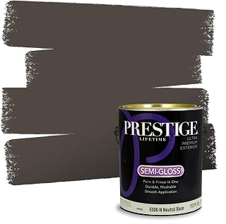 Paints Exterior Paint and Primer In One, 1-Gallon, Semi-Gloss, Comparable Match of Sherwin Williams* Black Fox*
