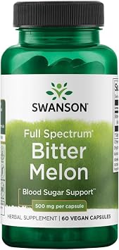 Swanson Full Spectrum Bitter Melon Momordica 500 Milligrams 60 Capsules