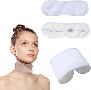 Castor Oil Pack for Thyroid, Castor Oil Thyroid Wrap Reusable Castor Oil Pack, Less Confusion Castor Oil Neck Pack Compression-Castor Oil Not Included White