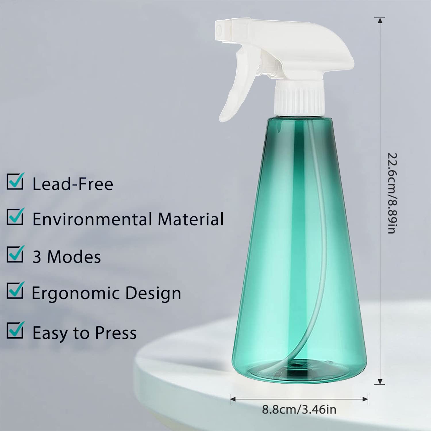 4 pezzi bottiglie spray 500 ml con misurazioni riutilizzabili