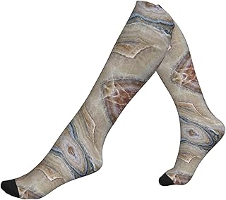 Onyx Stone - Calcetines de compresión con estampado azul pálido para mujeres y hombres, calcetines de enfermera, calcetines de apoyo, para correr y deportes