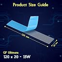 Gelid Solutions GP-Ultimate 15W-Thermal Pad 120x20x 1.5mm (2pcs). Excellent Heat Conduction, Ideal Gap Filler. Easy Installation gallery image