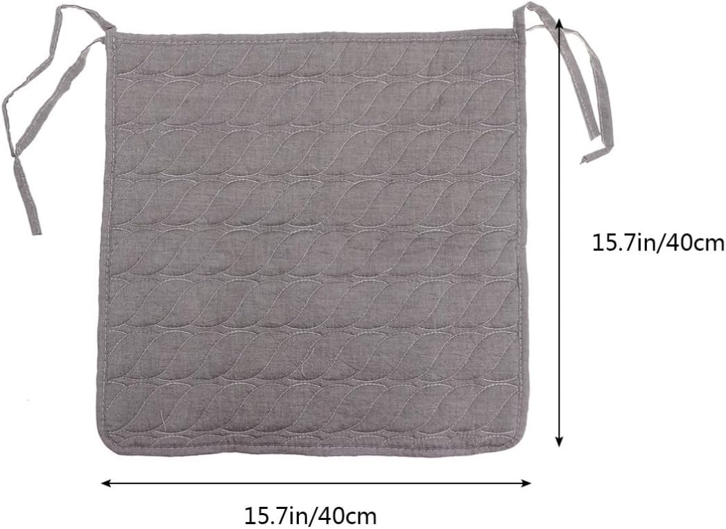Coffee Cotton Chair Cushion 40x40cm Non-Slip Warm Seat Pad