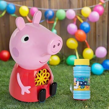 Peppa Pig Bubble Machine | Perfect Fun Indoor & Outdoor Toy | Bonus Solution Included | House On The Hill | Ages 3+