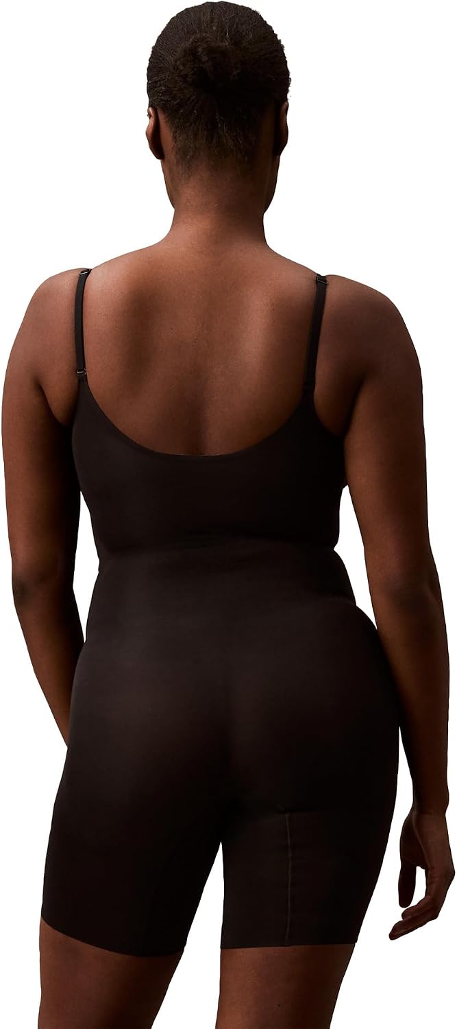 Calvin Klein Womens Shapwear Secure Sculpt Mid-Thigh Bodysuit