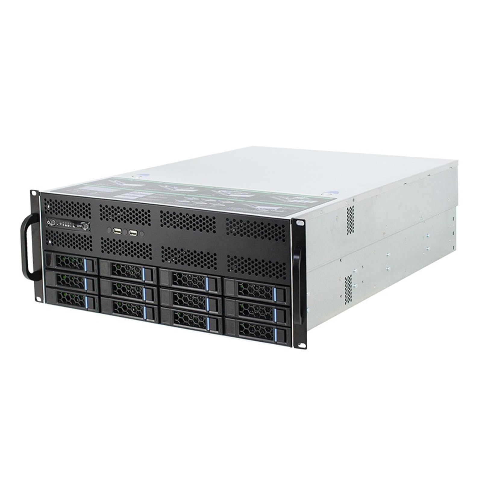 S46512 4u Rack Énorme Stockage de données châssis de Serveur Cloud 4u Rack Case 12 Baies de Disque Dur hotswap(S46512-M06)
