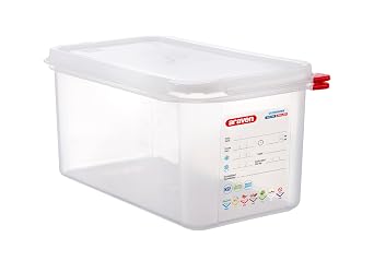 Araven Airtight Container, Food Pan with Lid for Storage in Kitchen and Restaurant, 6.3 Qt, 1 Count, Clear