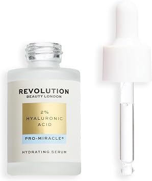 Revolution Pro Miracle 2% Hyaluronic Acid Serum, Long-Lasting Hydration, Lightweight Moisturising Serum, Combat Dry Skin for a Dewy, Radiant Glow, 30ml