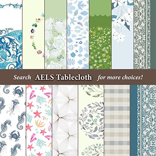 Aels Vinyl Coated Fabric 52X70 Inch Tablecloth, Waterproof Oil-Proof Stain Resistant Washable Printed Table Cover, Decorative Rectangle Table Cloths For Dining Room, Party, Flower #TOP6