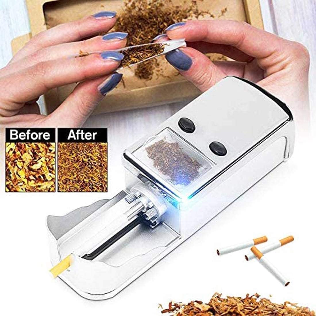 Electric Cigarette Roller - Automatic Tobacco Syringe Tool for Men, for Boyfriends and Fathers (8/6.5cm Dual use)