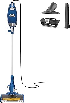 HV343AMZ Rocket Corded Stick Vacuum with Self-Cleaning Brushroll, Lightweight & Maneuverable, Perfect for Pet Hair Pickup, Converts to a Hand Vacuum, Crevice Upholstery Tools, Blue/Silver