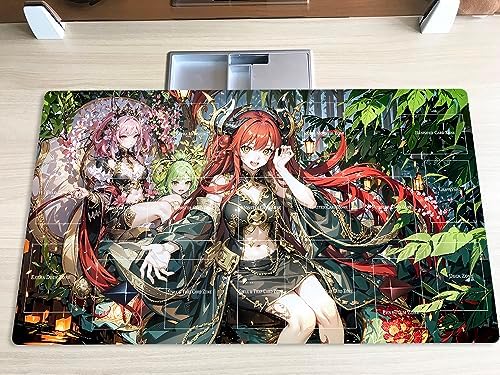 New Mlikemat Playmat Traptrix Girls TCG CCG OCG Trading Card Game Mat with Zones + Free Bag (ZD039-045-A) image 5