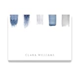 Custom Navy and Grey Paint Lines Post It Notes Personalized Stationery - Set of 6 Sticky Note Packs 3