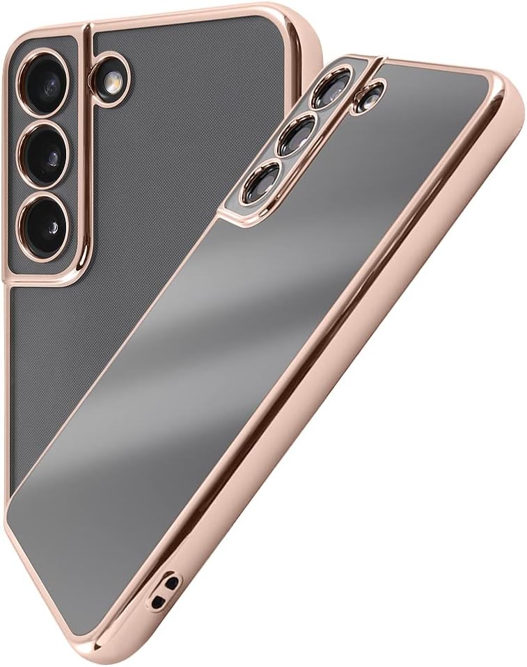 Digital Alchemist (Amazon Exclusive) Digital Alchemist Galaxy S22 (docomo: SC-51C) (au: SCG13) Clear Case Camera Lens Surround Protection Shock Resistant Drop Prevention with Strap Hole Metallic