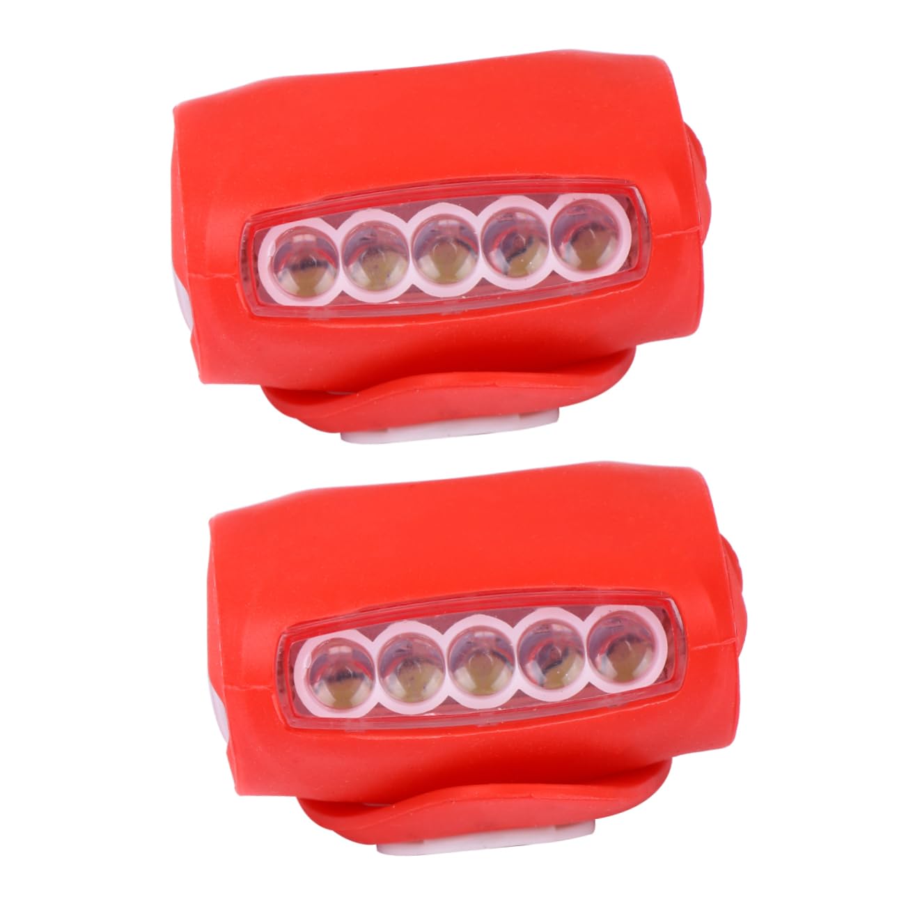 POPETPOP 2pcs Led Headlight Taillight Led Strobe Lights Red for Night Cycling Easy Attachment Design Enhanced Visibility for Rides