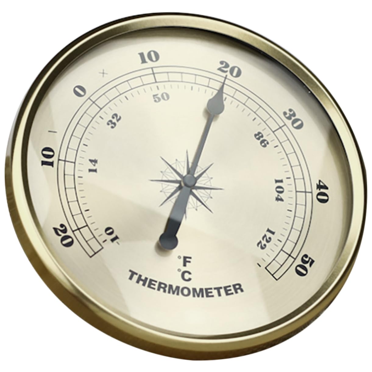 Artibetter 3piezas De Metal Redondo Para Temperaturas Interiores y Exteriores Medidor De Temperatura Preciso Diseño Compacto y Duradero Para Uso Patios y Hogares
