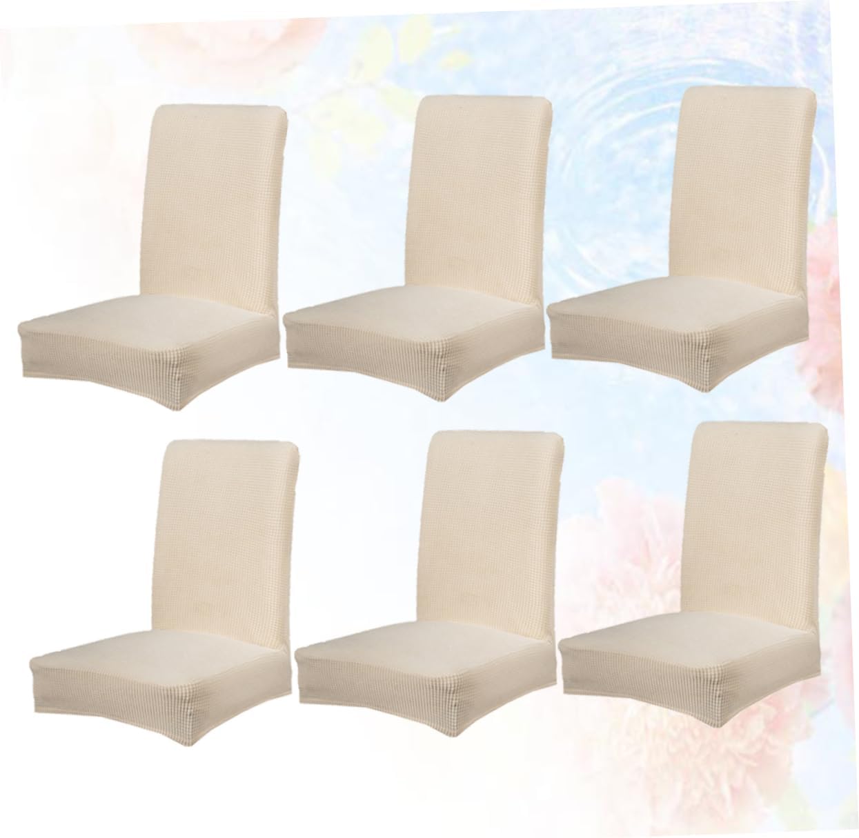 ABOOFAN 6pcs Dining Room Chair Covers Elastic Seat Covers Protective for Banquet Wedding Party Easy Storage