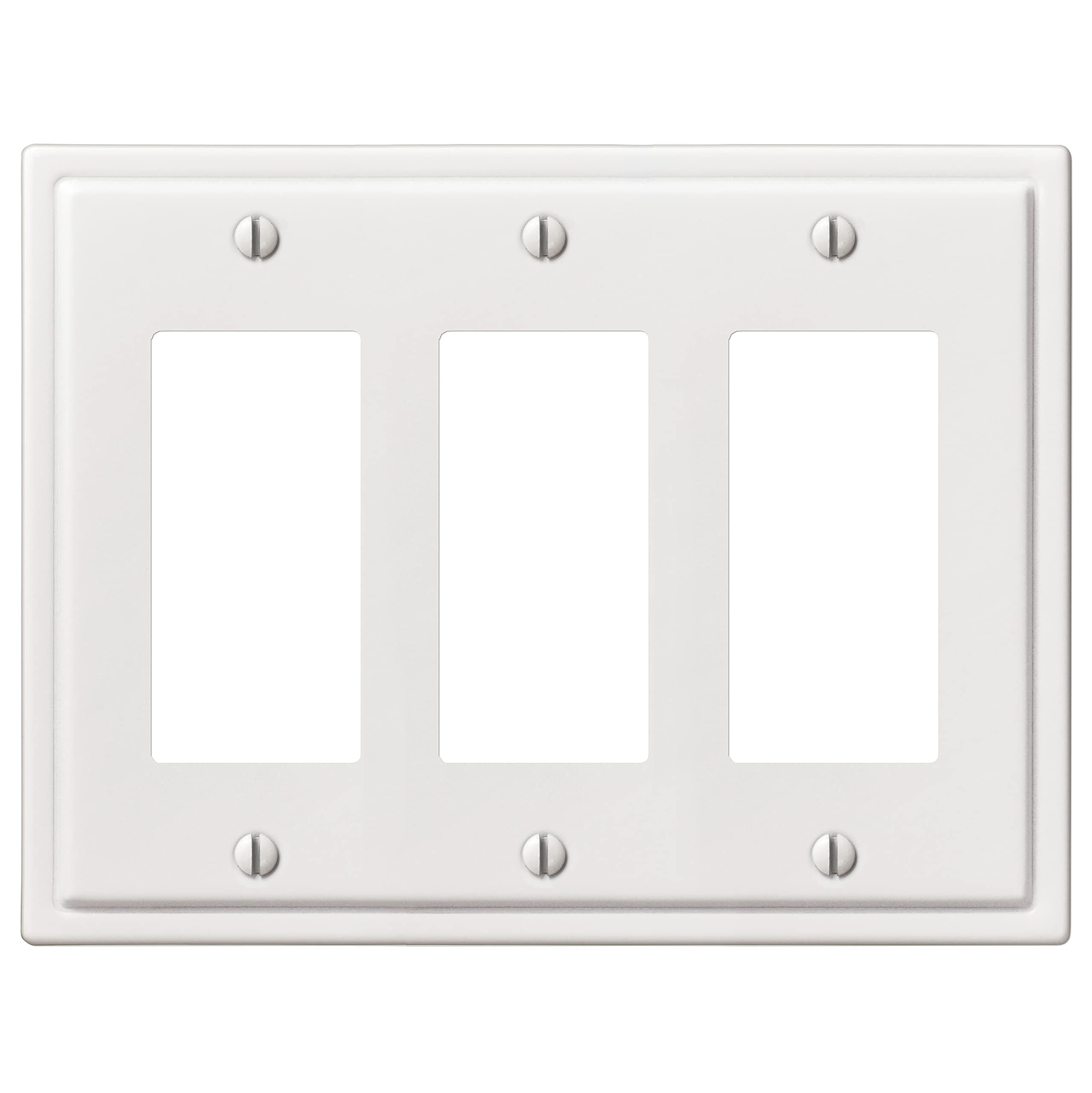 Plaque murale 3 bascules en acier blanc Amerelle pour harmoniser votre salon moderne
