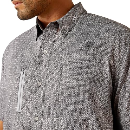 Ariat Mens Taupe Grey Venttek Short Sleeve Shirt4