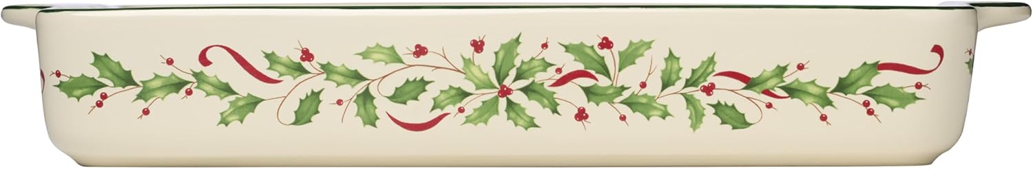 Lenox 898092 Holiday Rectangular Baking Dish, Large, Christmas, Festive Kitchen Decor