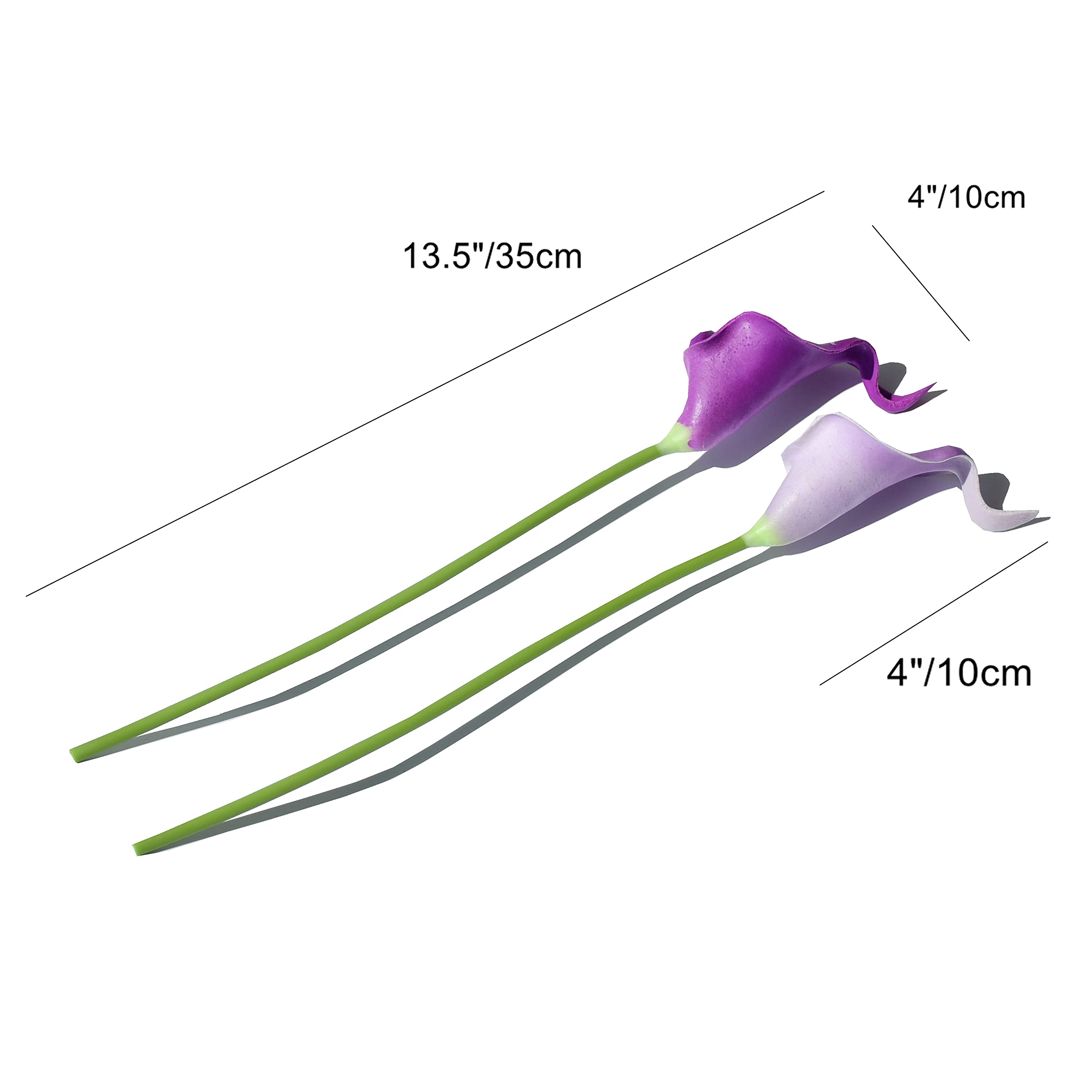 Mandy's 造花 カラーリリー シルクフラワー 13.4インチ ホームキッチン&ウェディング用 花瓶は含まれません 20個 並行輸入