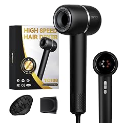 Ionic Hair Dryer Fast Drying Thermo-Control Professional Blow Dryer Low Noise Lightweight Magnetic Diffuser and Concentrator for Curly