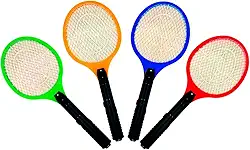 Raquete Elétrica Recarregável Bivolt 110/220v Mata Pernilongos, Mosquito e insetos em geral com Botão de Segurança e Led Indicador