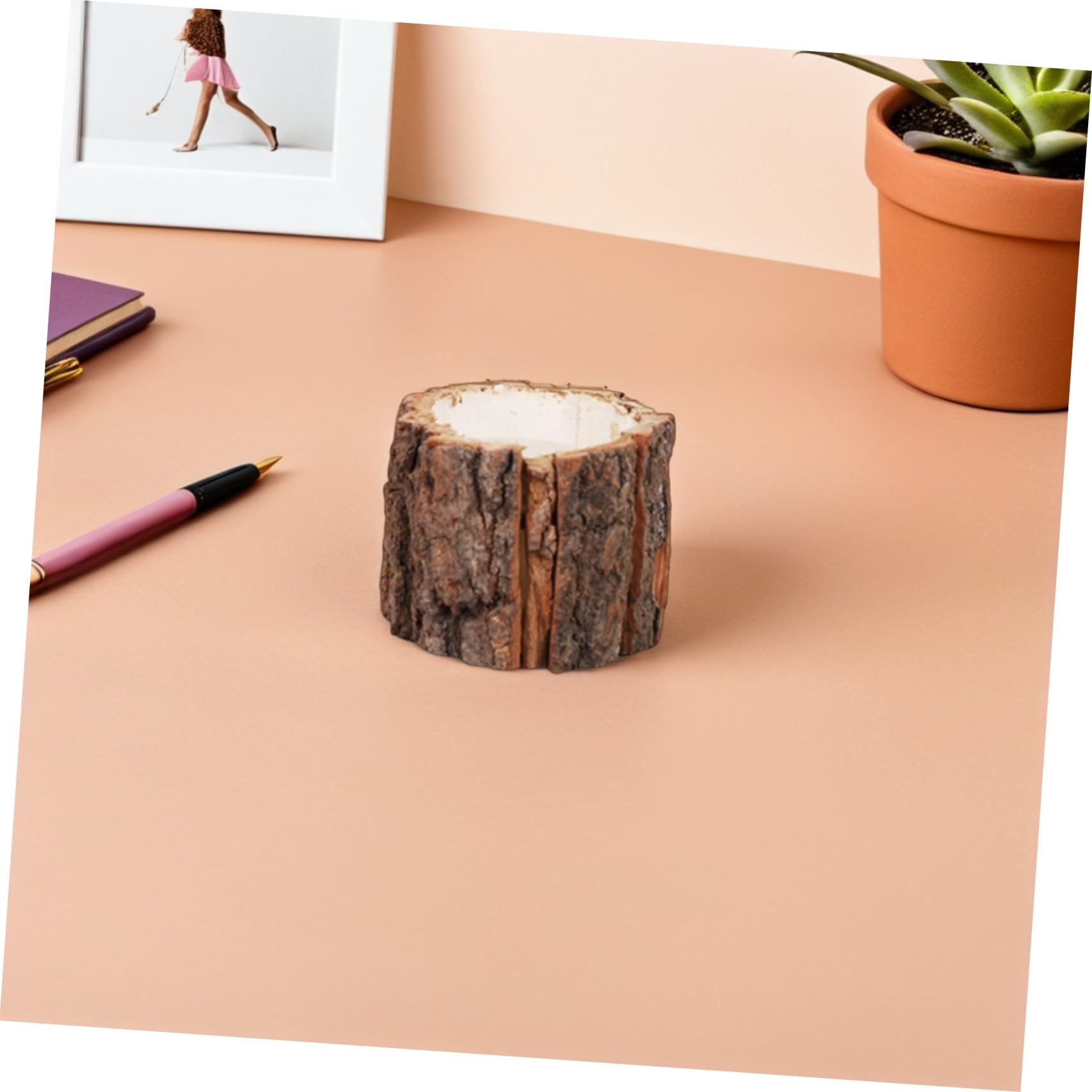 TEHAUX Lot De 5 Porte-Crayons De Table En Bois Pour Bureau