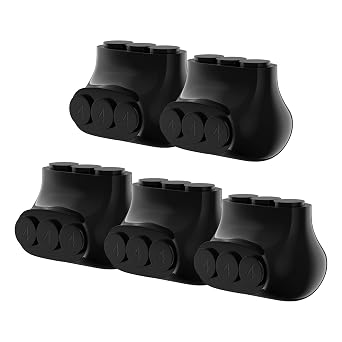 RVBOATPAT 3 Port Insulated Multi Tap Connector 4-14 AWG Aluminum to Copper Wire Connectors Single-Sided Entry Aluminum Wire Connectors Slotted Allen Hex - 5 Pack
