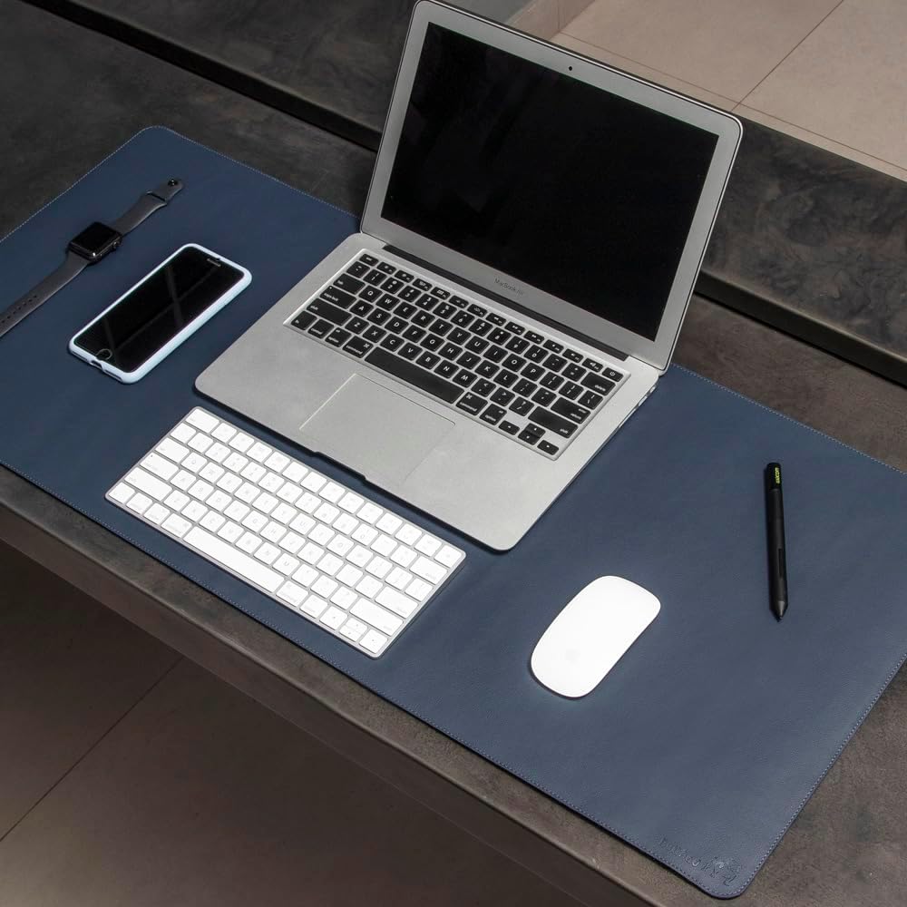 Mouse Pad in Synthetic Leather Rubberized Bottom with Stitched Edges (BURNED FOOD)