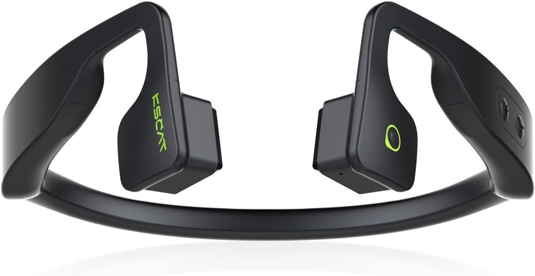 NICE5T bone conduction headphone sport headset bluetooth 4.1 IPX5 waterproof earbuds wireless with microphone (Black)